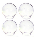 Clear Glass Globe Shades  -  PPJ Miniatures