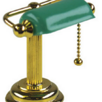 Banker’s Desk Lamp/green  -  PPJ Miniatures