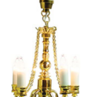 5 Arm Chandelier  -  PPJ Miniatures