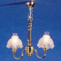 2 Arm Fluted Ceiling Lamp  -  PPJ Miniatures