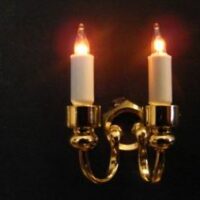 Twin Grand Candle Wall Light  -  PPJ Miniatures