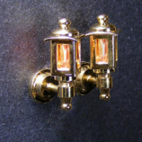 Brass Coach Lamps X2  -  PPJ Miniatures