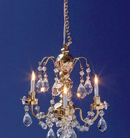 Renaissance 3 Arm Chandelier  -  PPJ Miniatures