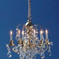 6 Arm Renaissance Chandelier  -  PPJ Miniatures