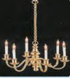 6 Arm Chandelier  -  PPJ Miniatures