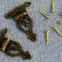 Ornate 18mm Hinges  Pk 2  -  PPJ Miniatures