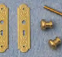 Round Door Knob Set  -  PPJ Miniatures