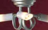 Modern 3 Lamp Ceiling Light  -  PPJ Miniatures