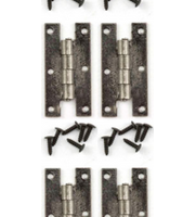H Hinges Pewter Pk 4  -  PPJ Miniatures