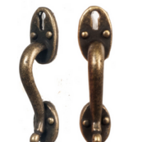 Door Pulls Antique Finish Pk 2  -  PPJ Miniatures