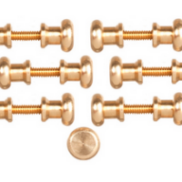 Door Knobs And Threads Gold  -  PPJ Miniatures