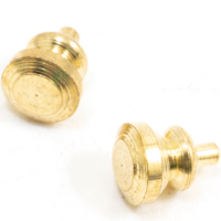 Round Knobs Brass Pk 6  -  PPJ Miniatures