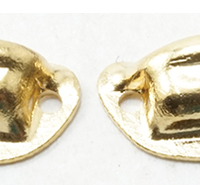 Victorian Drawer Pulls Brass Pk 4  -  PPJ Miniatures