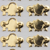 Brass Drawer Pulls Pk 10  -  PPJ Miniatures