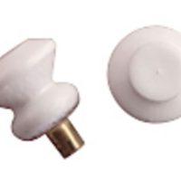 White Door Knobs Pk 6  -  PPJ Miniatures