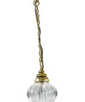 Clear Bead Hanging Lamp  -  PPJ Miniatures
