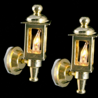 Brass Coach Lamps Pr  -  PPJ Miniatures
