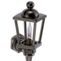 Black Carriage Lamp  -  PPJ Miniatures