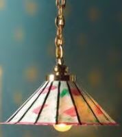 Pink/green Ceiling Light  -  PPJ Miniatures