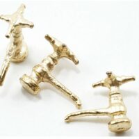 Sink Taps Brass Pk 6  -  PPJ Miniatures