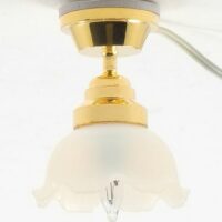 Ceiling Lamp With Tulip Glass  -  PPJ Miniatures