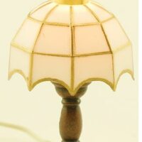 White Tiffany Lamp  -  PPJ Miniatures