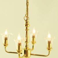 Chandelier 4 Light Tulip  -  PPJ Miniatures