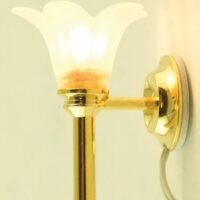 Frosted Flower Wall Light  -  PPJ Miniatures