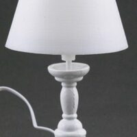 White Farmhouse Lamp  -  PPJ Miniatures
