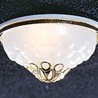 Large Celing Lamp Ornamental Glass  -  PPJ Miniatures