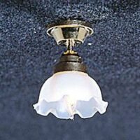 Fluted Shade Ceiling Lamp  -  PPJ Miniatures
