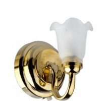 Led Frosted Tulip Wall Light  -  PPJ Miniatures