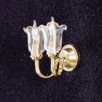 Twin Tulip Wall Light  -  PPJ Miniatures