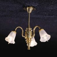 3 Arm Tulip Chandelier  -  PPJ Miniatures