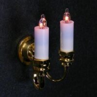 Double Candel Wall Light  -  PPJ Miniatures