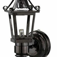 Led Black Coach Lamp  -  PPJ Miniatures
