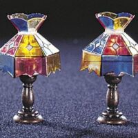 Tiffany Lamps Pair  -  PPJ Miniatures