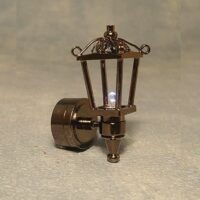 3v Led  Black Coach Lamp  -  PPJ Miniatures