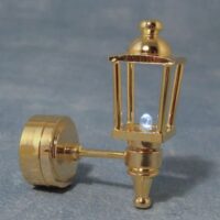 3v Led Gold Coach Lamp  -  PPJ Miniatures