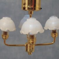 3v 4 Arm Led Piecrust Ceiling Light  -  PPJ Miniatures