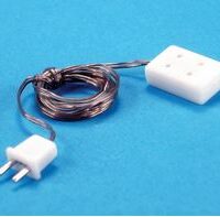 Double Socket With Plug/cable  -  PPJ Miniatures