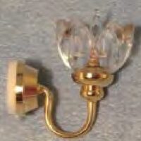 Lily Wall Lamp Clear  -  PPJ Miniatures