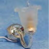 Silver Tulip Wall Lamp  -  PPJ Miniatures