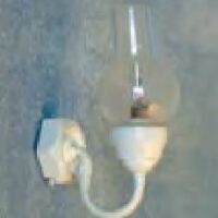 White Oil Wall Lamp  -  PPJ Miniatures
