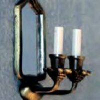 Mirrored Wall Candle Lamp  -  PPJ Miniatures