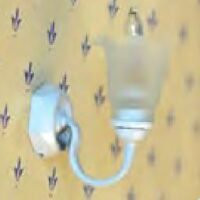 White Tulip Wall Light  -  PPJ Miniatures