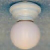Whit Ceiling Globe Light  -  PPJ Miniatures