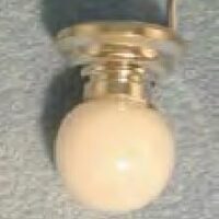 Silver Globe Ceiling Lamp  -  PPJ Miniatures