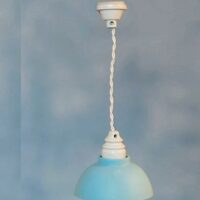 Blue Shade Ceiling Light  -  PPJ Miniatures