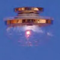 Gold Rim Ceiling Light  -  PPJ Miniatures
